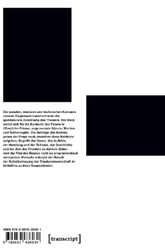 Buchcover und Innenansicht für das Buch: Episteme des Theaters