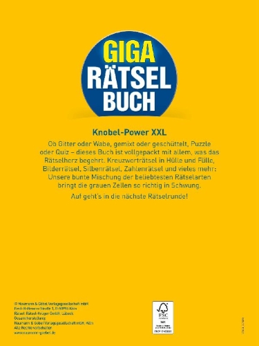 Buchcover und Innenansicht für das Buch: Giga-Rätselbuch 1