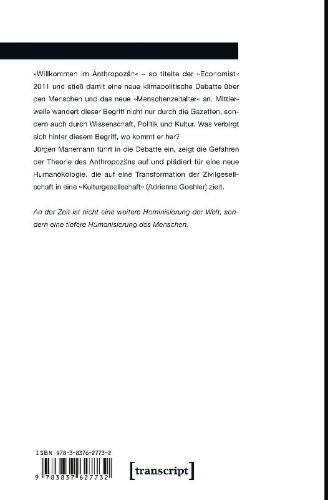 Buchcover und Innenansicht für das Buch: Kritik des Anthropozäns