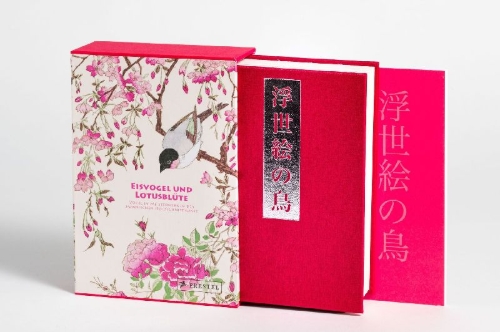Buchcover und Innenansicht für das Buch: Les oiseaux par les grands maîtres de l'estampe japonaise