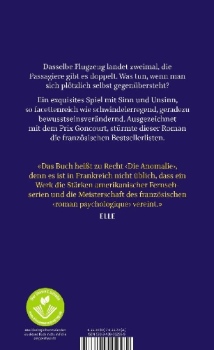 Buchcover und Innenansicht für das Buch: L'Anomalie