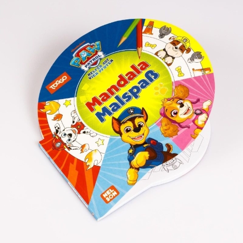 Buchcover und Innenansicht für das Buch: PAW Patrol Mitmachbuch: Mandala-Malspaß