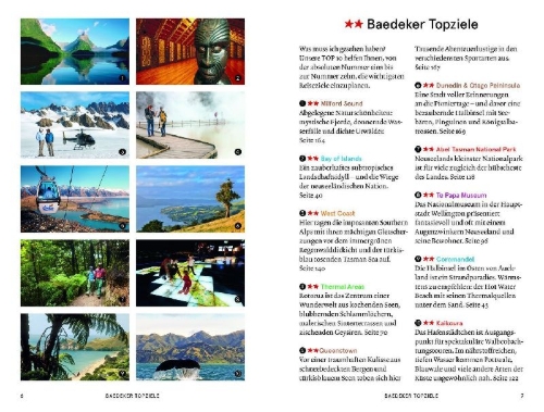 Buchcover und Innenansicht für das Buch: Baedeker SMART Reiseführer Neuseeland