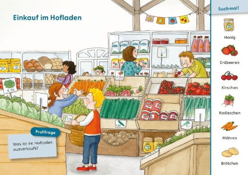 Buchcover und Innenansicht für das Buch: Leseprofis - Mit Bildern lesen lernen: Wirbel auf dem Bauernhof, Erstes Lesen