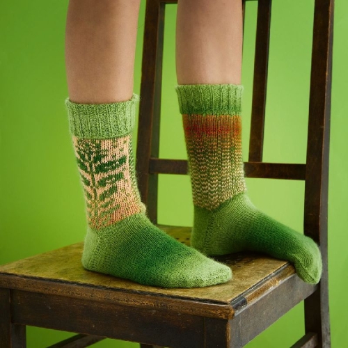 Buchcover und Innenansicht für das Buch: Aktion: Grüne Socke! - Das Strickbuch