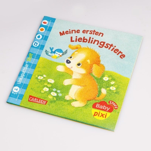 Buchcover und Innenansicht für das Buch: Baby Pixi (unkaputtbar) 164: Baby Pixi Stoff: Meine ersten Lieblingstiere
