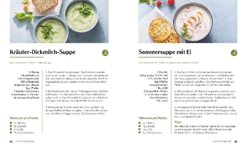 Buchcover und Innenansicht für das Buch: Diabetes-Kochbuch