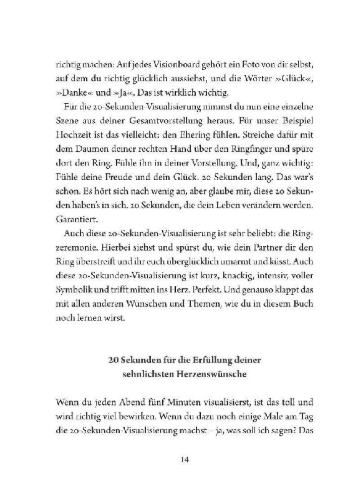 Buchcover und Innenansicht für das Buch: 20 Sekunden für deine Wunscherfüllung