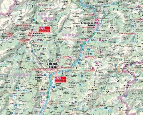 Buchcover und Innenansicht für das Buch: Reise Know-How MeinTrip Südtirol