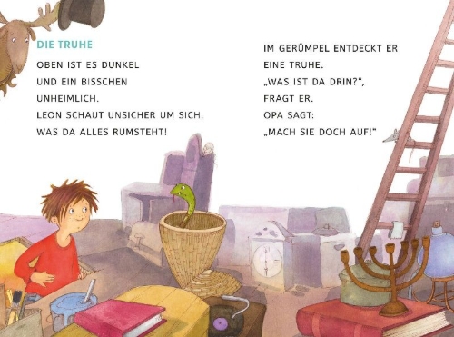 Buchcover und Innenansicht für das Buch: Leseprofis - GROSSBUCHSTABEN: DIE GEHEIMNISVOLLE SCHATZKARTE, Erstes Lesen