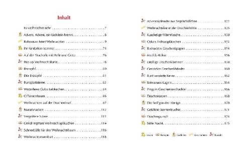 Buchcover und Innenansicht für das Buch: Der kleine Drache Kokosnuss - Das große Weihnachtsbuch