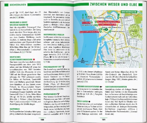 Buchcover und Innenansicht für das Buch: MARCO POLO Reiseführer Ostfriesland, Nordseeküste Niedersachsen, Helgoland