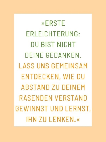 Buchcover und Innenansicht für das Buch: Die 1-Minuten-Strategie gegen Overthinking