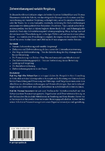 Buchcover und Innenansicht für das Buch: Zielvereinbarung und variable Vergütung