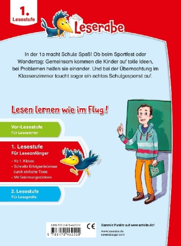 Buchcover und Innenansicht für das Buch: Leserabe - 1. Lesestufe - Schulgeschichten
