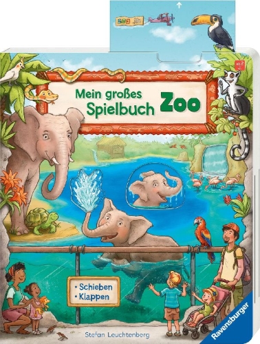 Buchcover und Innenansicht für das Buch: Mein großes Spielbuch Zoo