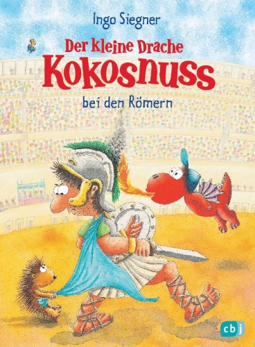 Buchcover und Innenansicht für das Buch: Der kleine Drache Kokosnuss bei den Römern