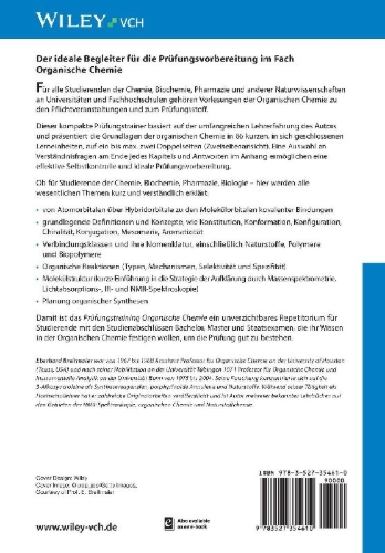 Buchcover und Innenansicht für das Buch: Prüfungstraining Organische Chemie