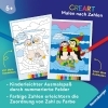 Buchcover und Innenansicht für das Buch: CreArt Malen nach Zahlen - Weihnachten