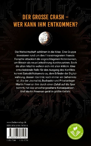 Buchcover und Innenansicht für das Buch: Das Bitcoin-Komplott