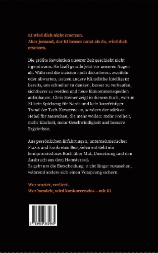 Buchcover und Innenansicht für das Buch: Konkurrenzlos mit KI