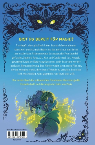 Buchcover und Innenansicht für das Buch: Birds of Paris - Der verborgene Turm