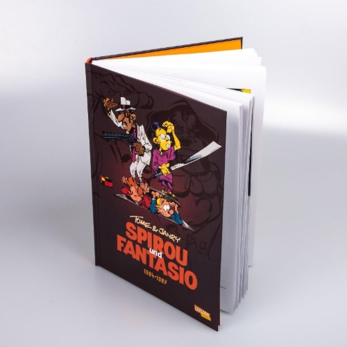 Buchcover und Innenansicht für das Buch: Spirou und Fantasio Gesamtausgabe 14: 1984-1987