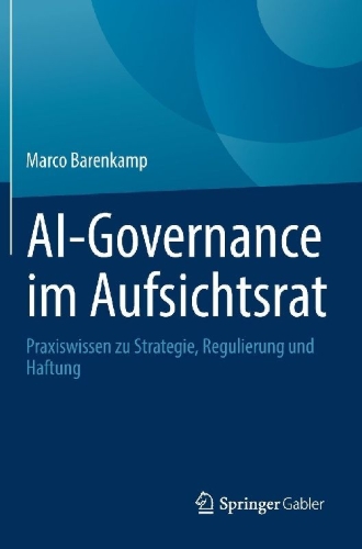 Buchcover und Innenansicht für das Buch: AI-Governance im Aufsichtsrat
