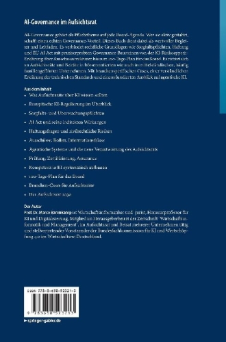 Buchcover und Innenansicht für das Buch: AI-Governance im Aufsichtsrat