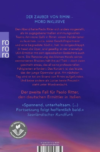 Buchcover und Innenansicht für das Buch: Tod in Rimini
