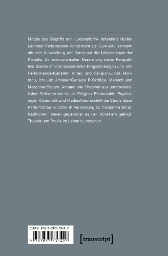 Buchcover und Innenansicht für das Buch: Performance als Lebensform
