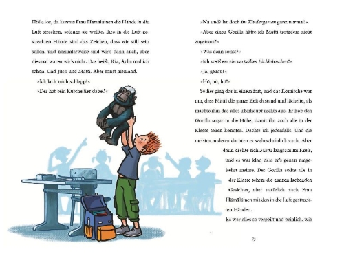 Buchcover und Innenansicht für das Buch: Super-Wilma - Das Monster unter Mattis Bett