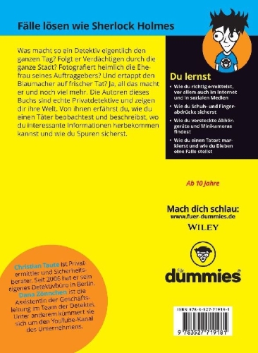 Buchcover und Innenansicht für das Buch: Das geheime Detektiv-Profiwissen für Dummies Junior