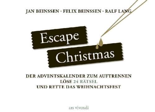 Buchcover und Innenansicht für das Buch: Escape Christmas
