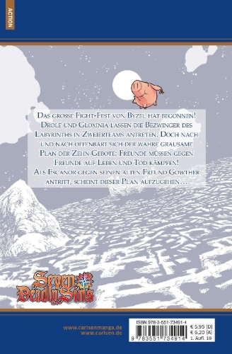 Buchcover und Innenansicht für das Buch: Nanatsu no Taizai