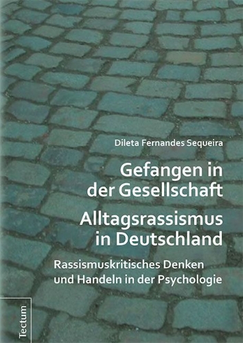 Buchcover und Innenansicht für das Buch: Gefangen in der Gesellschaft - Alltagsrassismus in Deutschland