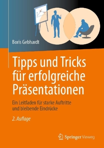 Buchcover und Innenansicht für das Buch: Tipps und Tricks für erfolgreiche Präsentationen