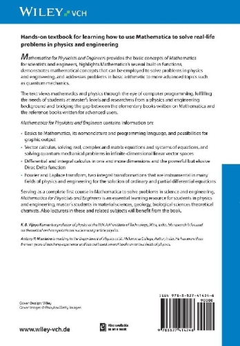 Buchcover und Innenansicht für das Buch: Mathematica for Physicists and Engineers