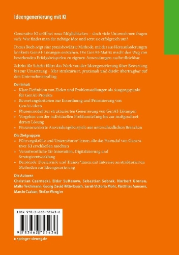 Buchcover und Innenansicht für das Buch: Ideengenerierung mit KI