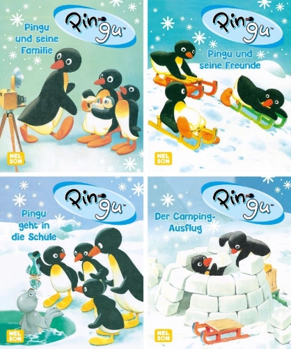 Buchcover und Innenansicht für das Buch: Nelson Mini-Bücher: 4er Pingu 1-4