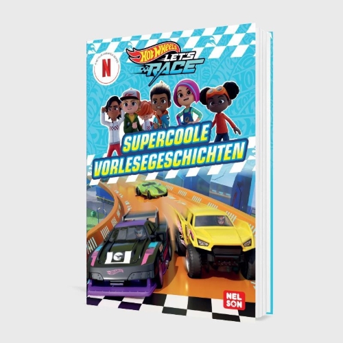 Buchcover und Innenansicht für das Buch: Hot Wheels: Supercoole Vorlesegeschichten
