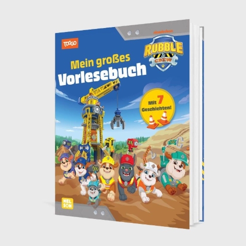 Buchcover und Innenansicht für das Buch: Rubble & Crew: Rubble & Crew: Mein großes Vorlesebuch