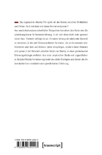 Buchcover und Innenansicht für das Buch: Zwischen Script und Reality