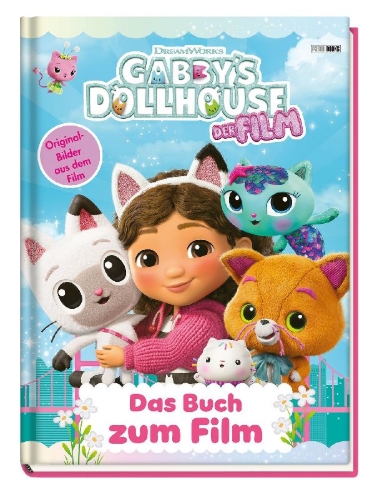 Buchcover und Innenansicht für das Buch: Gabby's Dollhouse Der Film: Das Buch zum Film