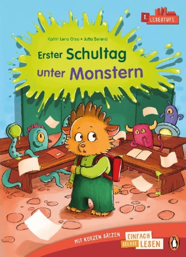 Buchcover und Innenansicht für das Buch: Erster Schultag unter Monstern