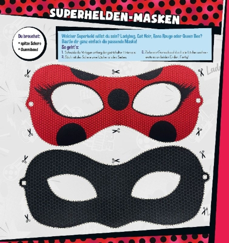 Buchcover und Innenansicht für das Buch: Miraculous: Mein großer Bastelspaß