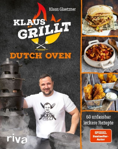 Buchcover und Innenansicht für das Buch: Klaus grillt: Dutch Oven