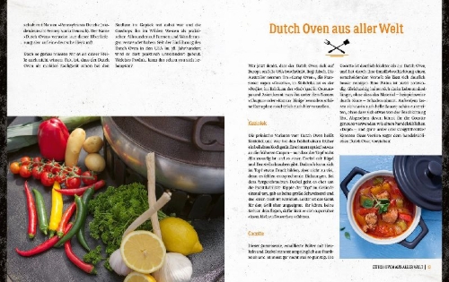 Buchcover und Innenansicht für das Buch: Klaus grillt: Dutch Oven