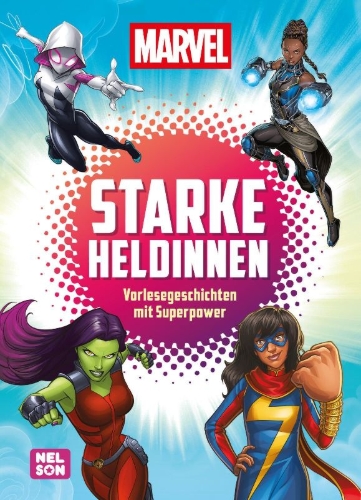 Buchcover und Innenansicht für das Buch: MARVEL Vorlesegeschichten: Starke Heldinnen