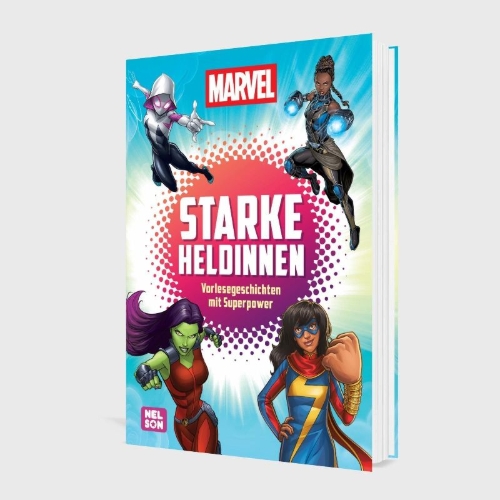 Buchcover und Innenansicht für das Buch: MARVEL Vorlesegeschichten: Starke Heldinnen